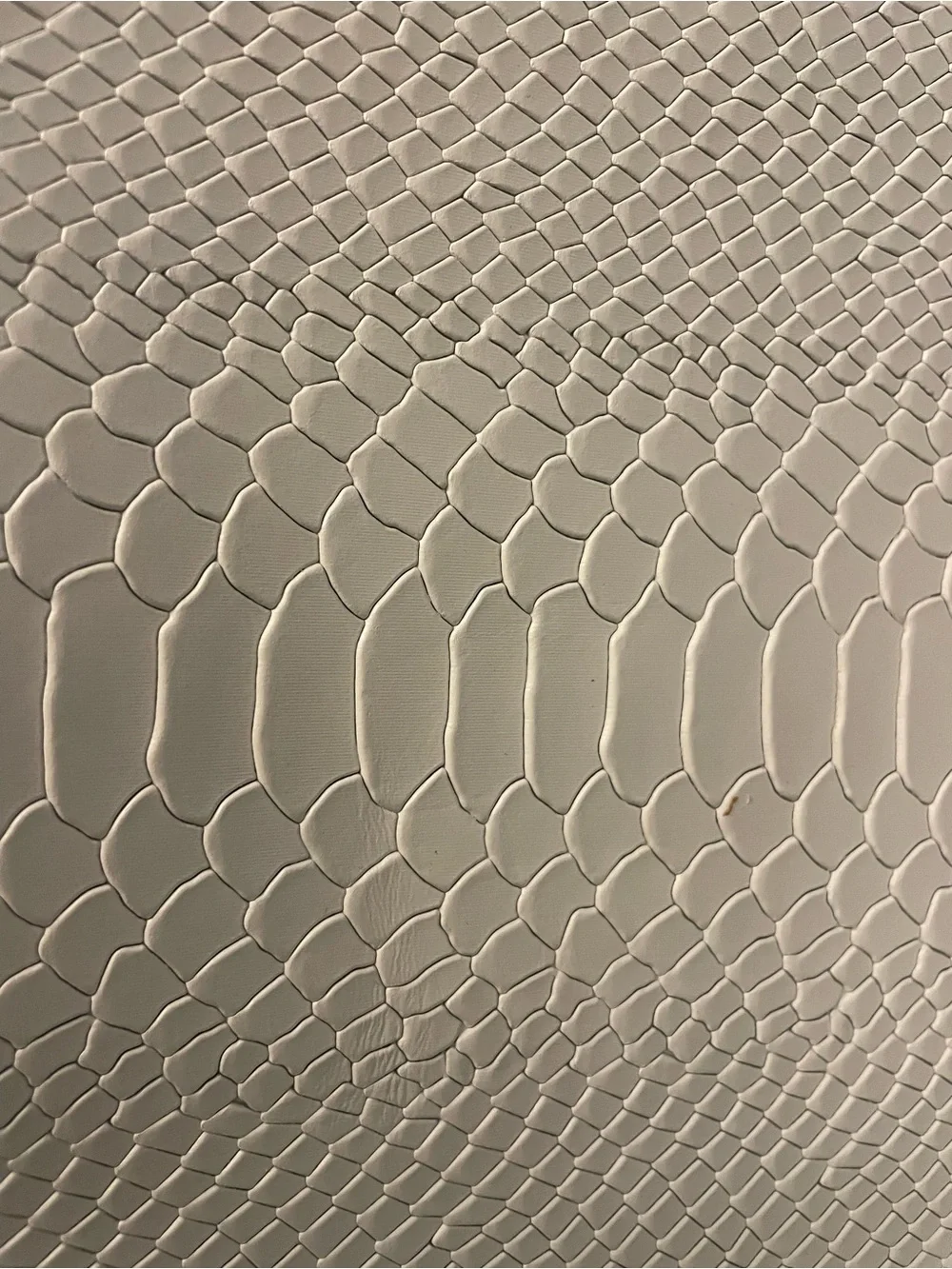 GiGi New York White Embossed Snake-Texture Large Clutch